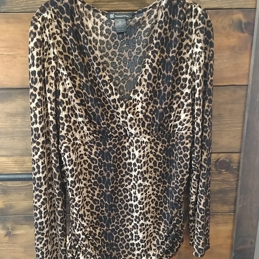 INC animal print blouse